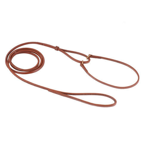 Flad læder martingale hundesnor