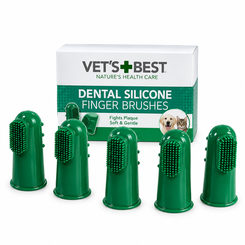 Vets Best Dental Silicone Finger Brushes 5 stk I Pakken