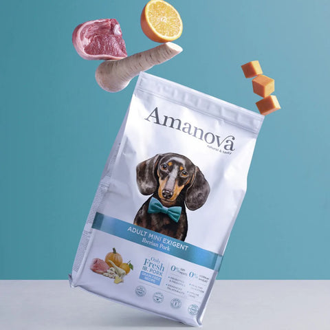 Amanova Iberico Gris - Kornfrit voksen hundefoder til små hunde - 7 kg