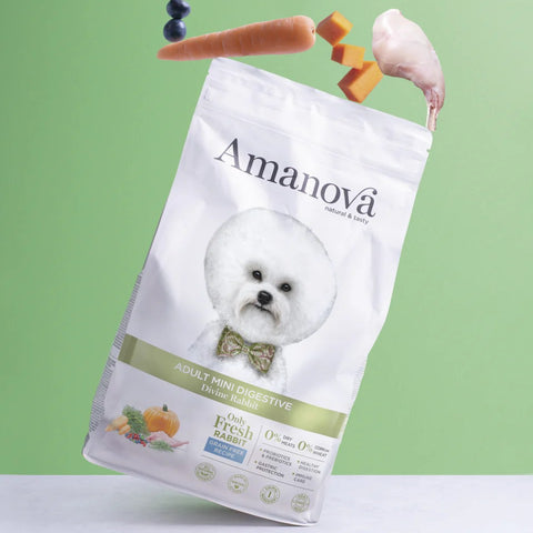 Amanova Skøn Kanin - Kornfrit voksen hundefoder til små hunde - 7 kg