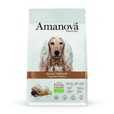 Amanova Udsøgt Kylling - Voksen hundefoder til mellemstore hunde - 12 kg