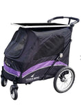 Petstro Stroller med 4 hjul inkl. trimmebordsplade (Lastevægt 55 kg. - Sort / lilla