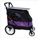 FORUDBESTIL: Petstro Stroller med 4 hjul inkl. trimmebordsplade (Lastevægt 55 kg. - Sort / lilla