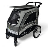 Petstro Stroller silver wing med 4 hjul  (Lastevægt 55 kg. - mørke/lysegrå