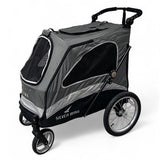 Petstro Stroller silver wing med 4 hjul  (Lastevægt 55 kg. - mørke/lysegrå