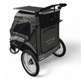 Petstro Stroller silver wing med 4 hjul  (Lastevægt 55 kg. - mørke/lysegrå