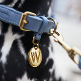 Læder håndflettet hundehalsbånd med messing