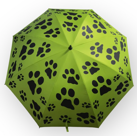 Paraply/Parasol Limegrøn med sorte poter