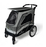 Petstro Stroller med 4 hjul inkl. trimmebordsplade (Lastevægt 55 kg. - Sort / Grå