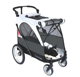 Petstro Stroller med 4 hjul inkl. trimmebordsplade (Lastevægt 55 kg. - Sort / Grå