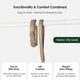 Premium Læder hundesnor Beige