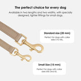 Premium Læder hundesnor Beige