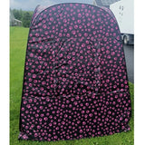 Pop-up telt sort med lyserøde poter - 170x170x190cm