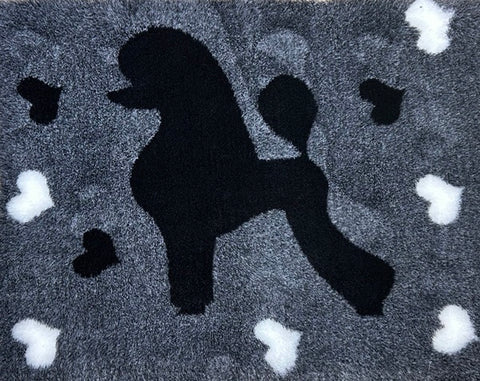 Vetbed med pudel print i sort eller hvid