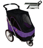 Petstro Skyline  Stroller med trimbord - Lilla / sort medium inkl. trimmebordsplade Lastvægt max 30 kg